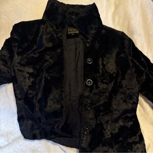 LOUBEN Black Women's Jacket faux fur